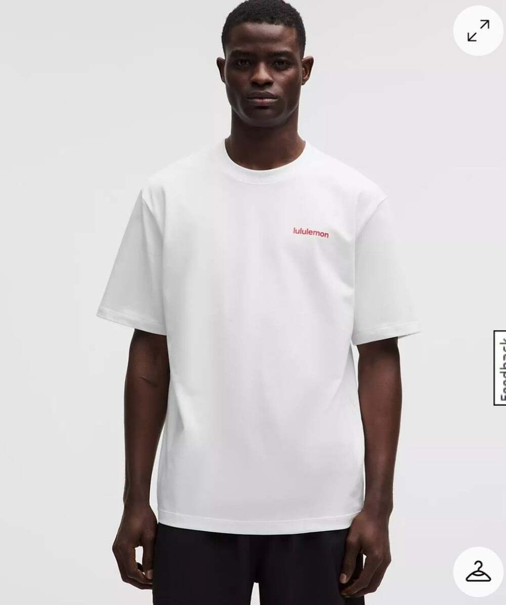 Lululemon Heavyweight Cotton Jersey T *Wordmark Size XL White
